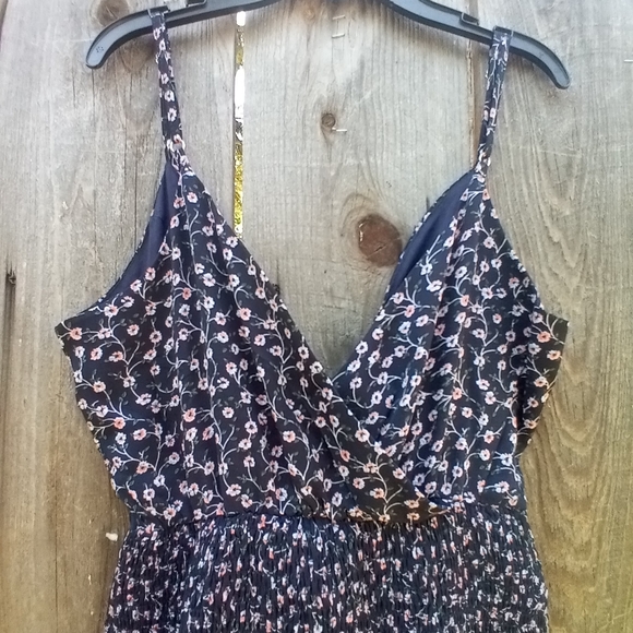 OSCAR -ST Dress Womens Size S Black Floral Print Ruched Midi Dress Sleeveless - Picture 8 of 8